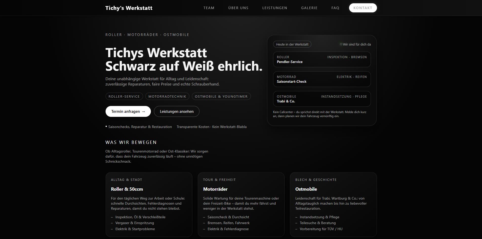 Tichys Werkstatt Bild 1